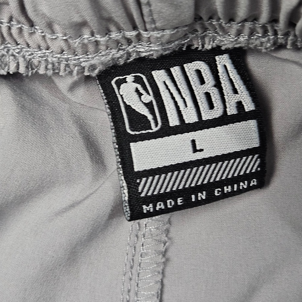 NBA Basketball Shorts Mens Large Gray Athletic Gym Performance Training Lined - Picture 3 of 7